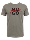 PLAYERA HUGO BOSS BORDADA CON LOGO IMPRESO GRIS