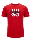 PLAYERA HUGO BOSS BORDADA CON LOGO IMPRESO ROJO