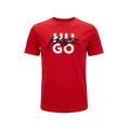 PLAYERA HUGO BOSS BORDADA CON LOGO IMPRESO ROJO