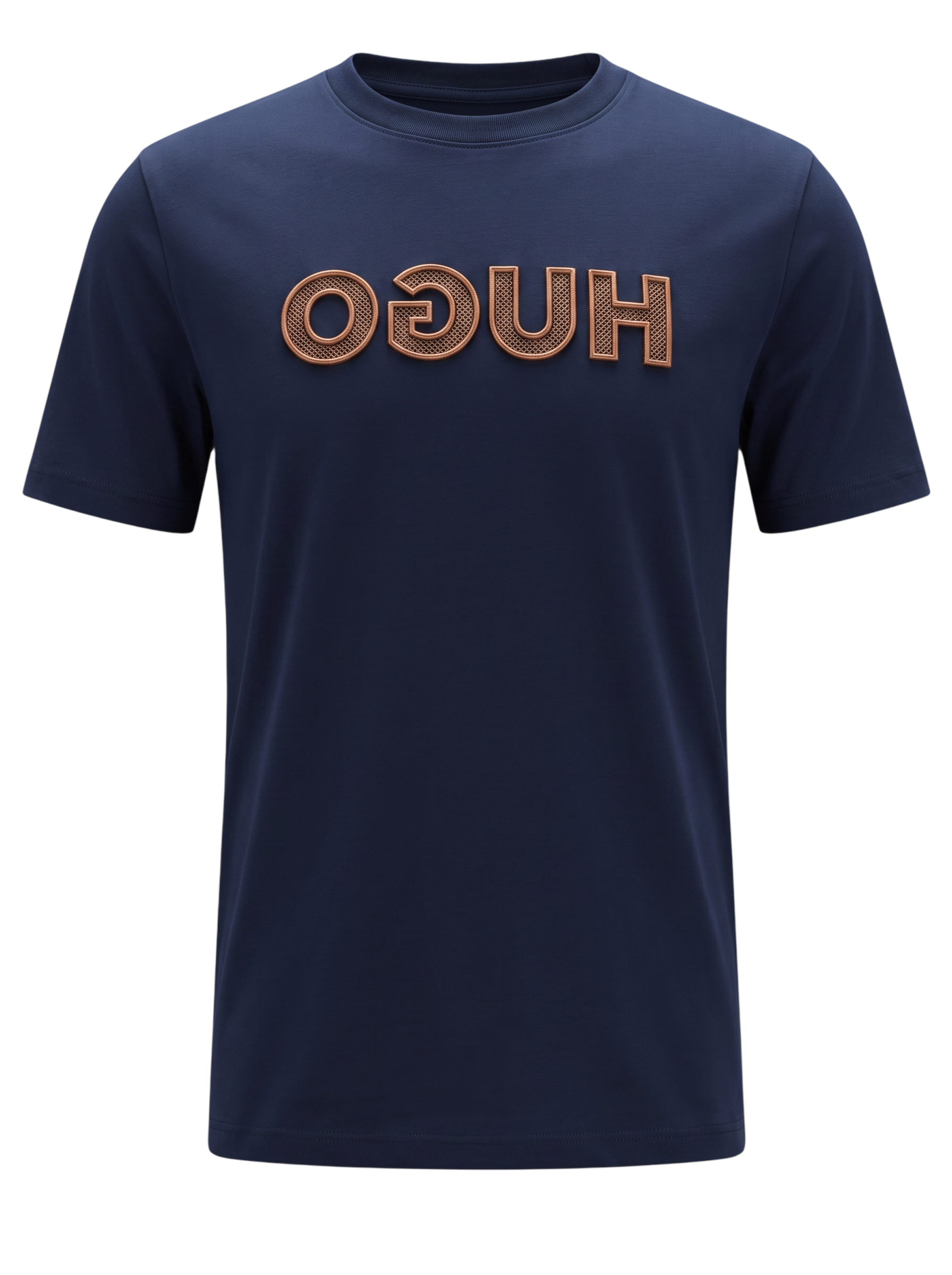 PLAYERA HUGO BOSS CON LOGO BORDADO AZUL MARINO