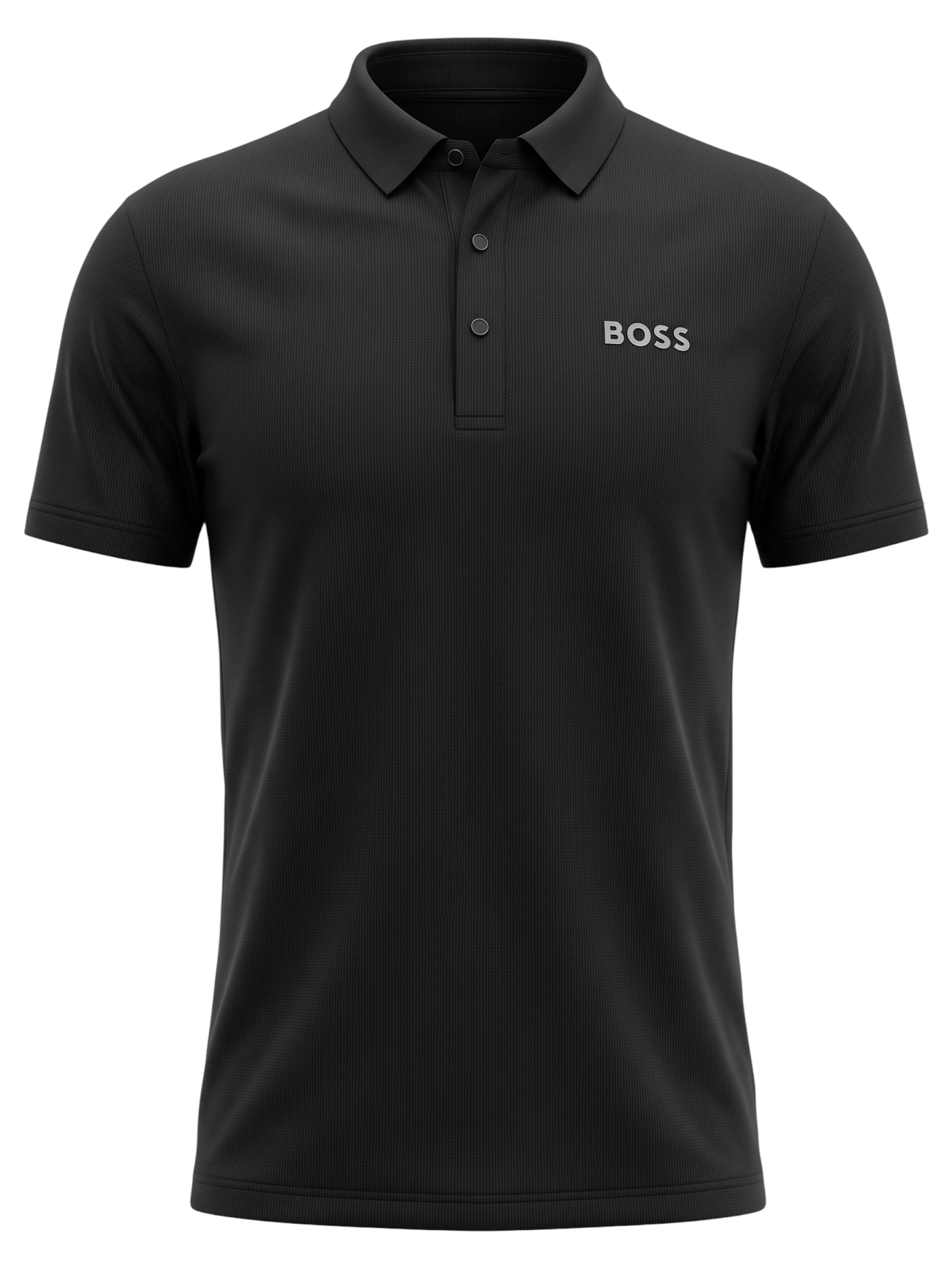 PLAYERA HUGO BOSS TIPO POLO NEGRA LISA