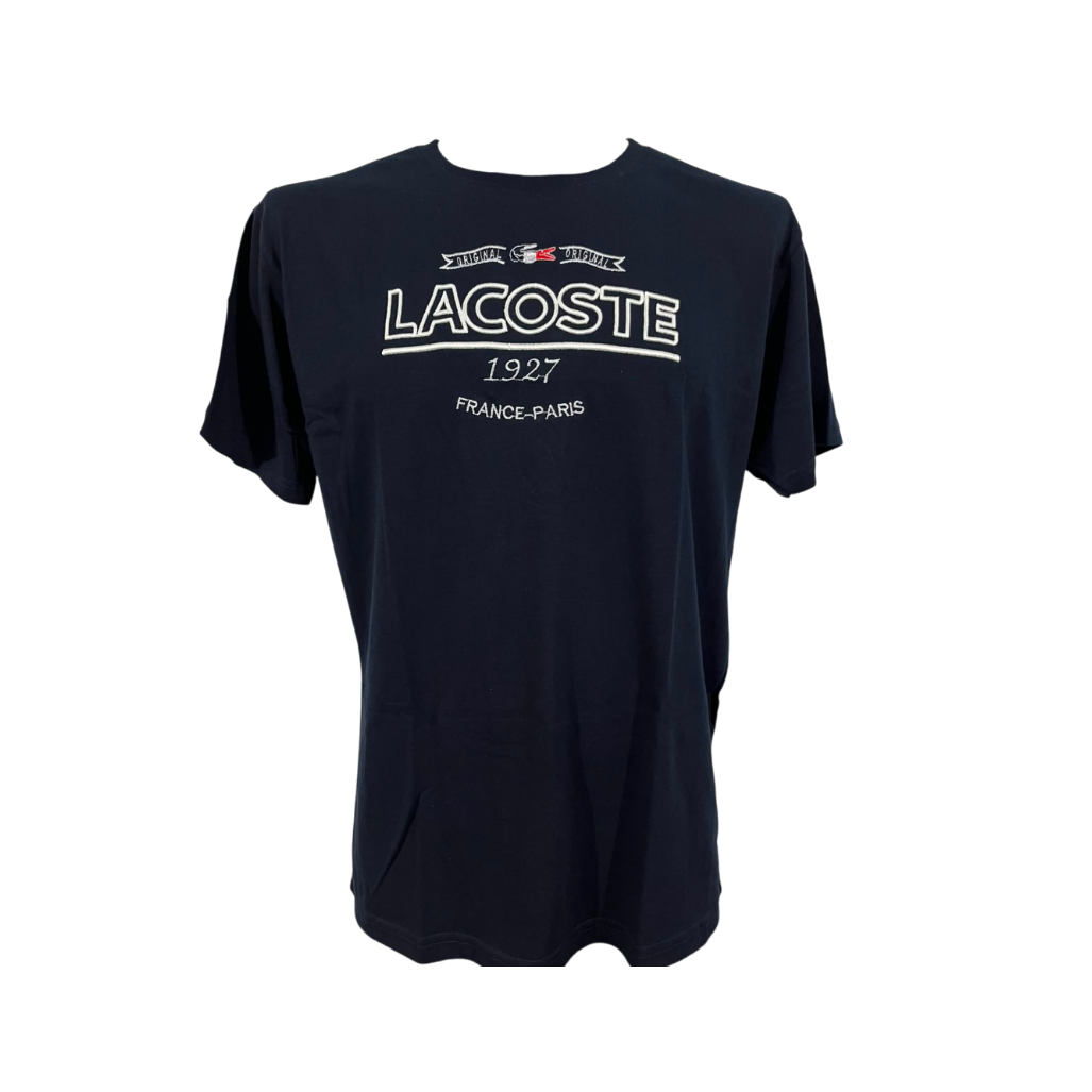 PLAYERA LACOSTE BORDADA  AZUL MARINO