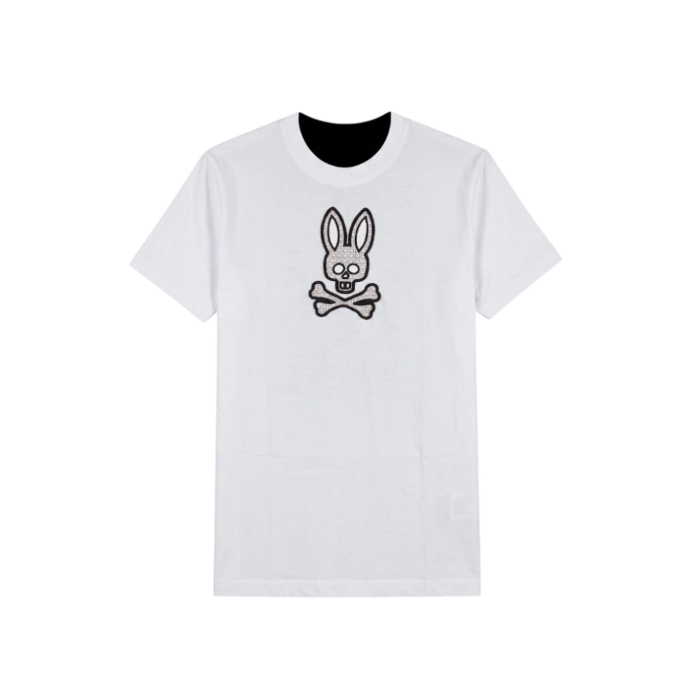 PLAYERA PSYCHO BUNNY BORDADA BLANCA