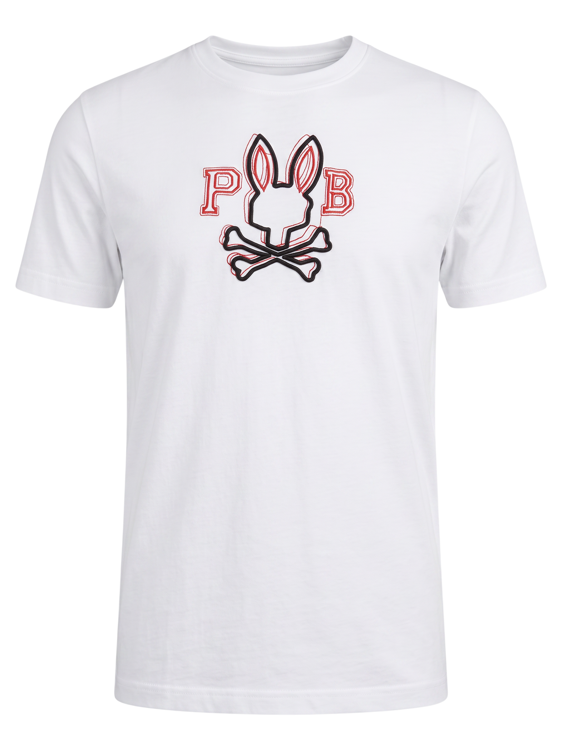 PLAYERA PSYCHO BUNNY BORDADA BLANCA