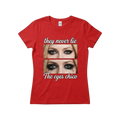 Playera esencial roja de The Eyes para mujer, diseño simple y moderno, de la marca My Store 2.