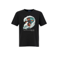 Playera polo Ralph Lauren negra con oso surfeando, talla XL, estilo premium, diseño llamativo y moderno en color negro.