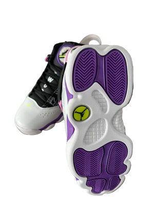 TENIS JORDAN FLIGHT NEGRO / MORADO