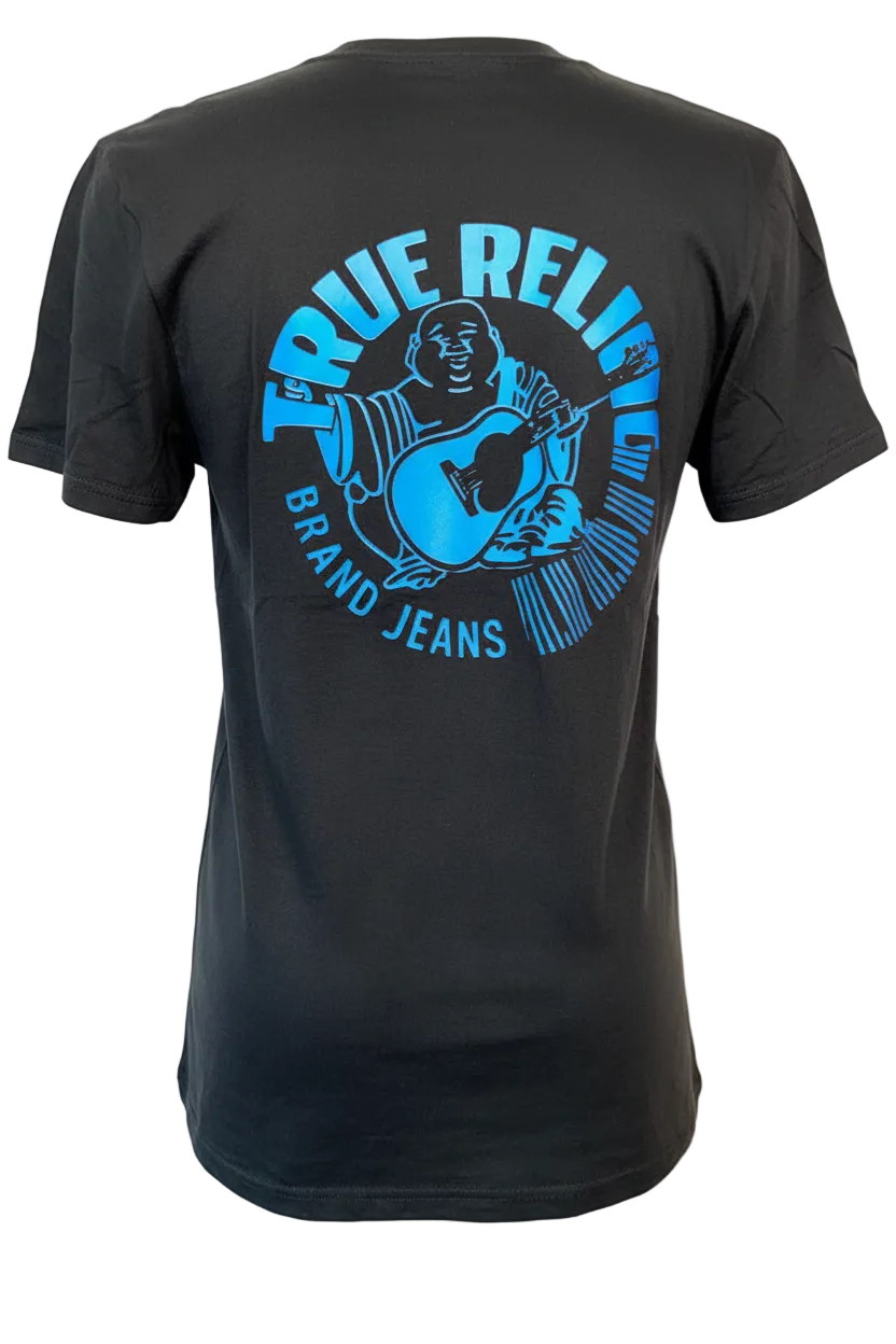 TRUE RELIGION NEGRA LOGO AZUL G