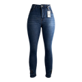PANTALON ENTUBADO AZUL BOTÓN TOBILLOS