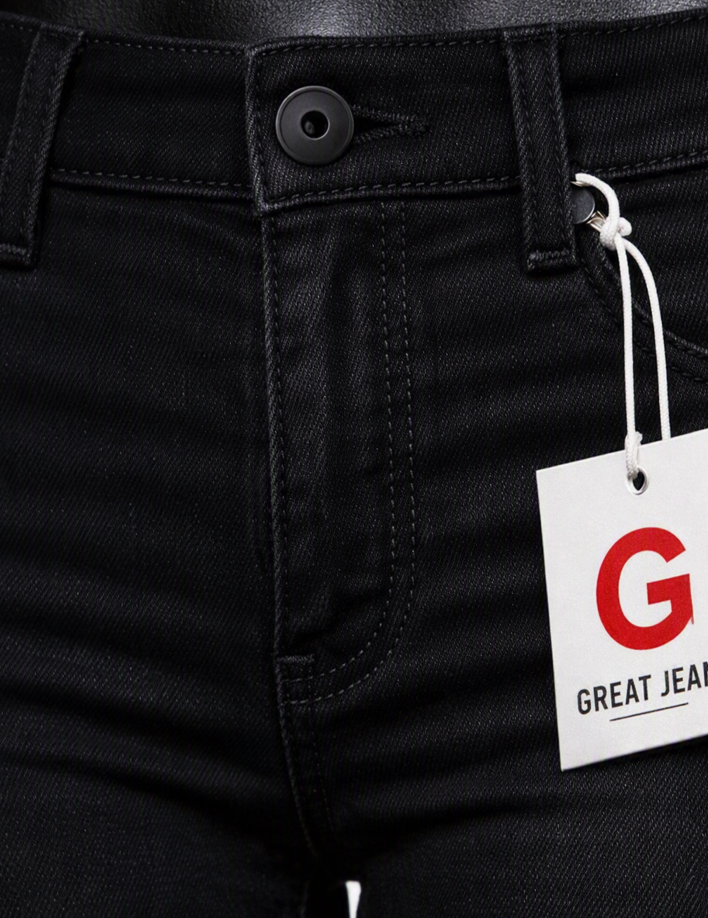 PANTALON ENTUBADO NEGRO LISO