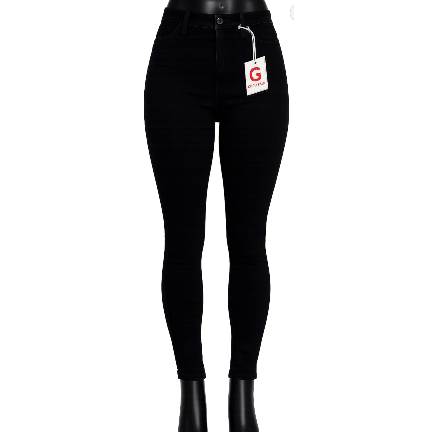 PANTALON ENTUBADO NEGRO LISO